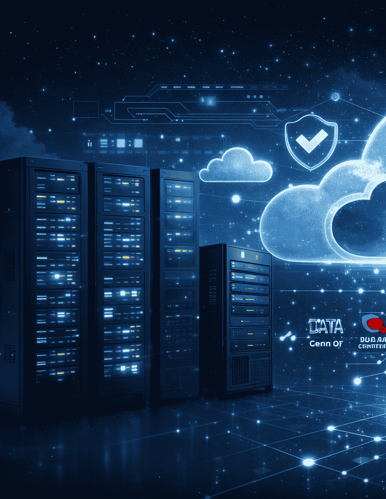 AXASCLOUD datacenter and cloud banner featuring IBM PowerVS, Red Hat OpenShift, and NVIDIA AI Enterprise