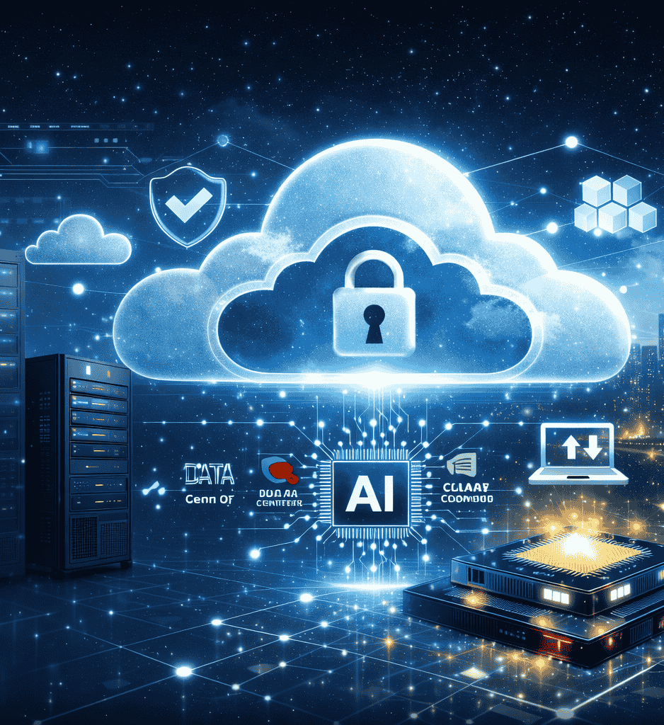 AXASCLOUD trusted partner banner with datacenter, cloud, and OEM alliance icons